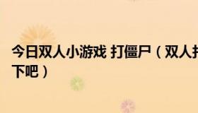 今日双人小游戏 打僵尸（双人打僵尸小游戏哪位有的分享一下吧）