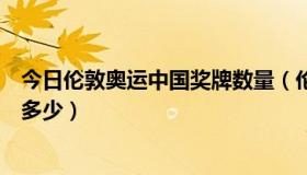 今日伦敦奥运中国奖牌数量（伦敦奥运会中国最终奖牌数是多少）