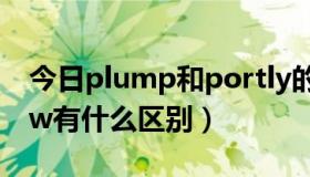 今日plump和portly的区别（plough与plow有什么区别）