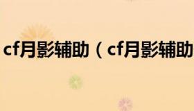 cf月影辅助（cf月影辅助作者不是被拘留了吗