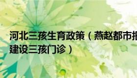 河北三孩生育政策（燕赵都市报纵览新闻：河北在全国率先建设三孩门诊）