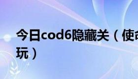 今日cod6隐藏关（使命召唤6，隐藏关怎么玩）