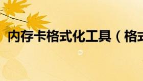 内存卡格式化工具（格式化内存卡怎么操作