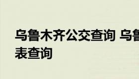 乌鲁木齐公交查询 乌鲁木齐长途汽车站时刻表查询