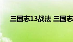 三国志13战法 三国志战略版平民攻略）