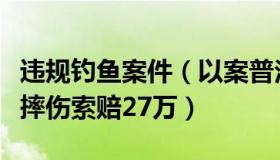 违规钓鱼案件（以案普法：钓友违法钓鱼逃跑摔伤索赔27万）