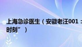 上海急诊医生（安徽老汪001：上海急诊室迎来“最严峻的时刻”）