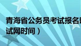 青海省公务员考试报名时间（青海省公务员考试网时间）