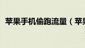 苹果手机偷跑流量（苹果手机偷跑流量2kb