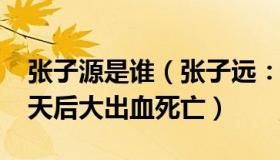 张子源是谁（张子远：男子出车祸600私了6天后大出血死亡）