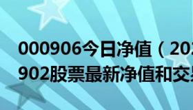 000906今日净值（2022-09-02今日SH900902股票最新净值和交易情况）