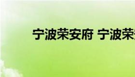 宁波荣安府 宁波荣安府学区是哪）