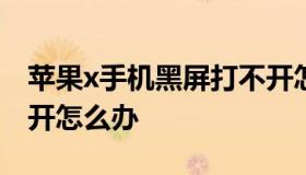 苹果x手机黑屏打不开怎么办 苹果X黑屏打不开怎么办