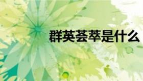 群英荟萃是什么（群阴荟萃）