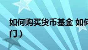 如何购买货币基金 如何购买货币基金新手入门）