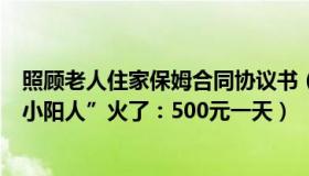 照顾老人住家保姆合同协议书（认真的小短腿：上门照顾“小阳人”火了：500元一天）