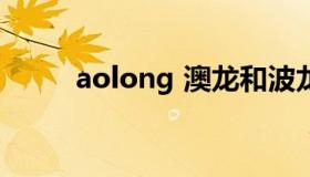 aolong 澳龙和波龙的区别是什么