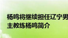 杨鸣将继续担任辽宁男篮主帅 现任辽宁男篮主教练杨鸣简介