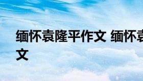 缅怀袁隆平作文 缅怀袁隆平作文800字记叙文