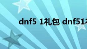 dnf5 1礼包 dnf51礼包有几个宝珠