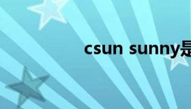 csun sunny是什么意思