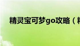 精灵宝可梦go攻略（精灵宝可梦游戏go