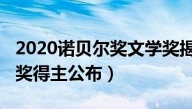 2020诺贝尔奖文学奖揭晓（2020诺贝尔文学奖得主公布）