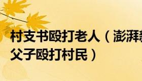 村支书殴打老人（澎湃新闻：警方通报村支书父子殴打村民）