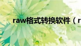 raw格式转换软件（raw格式处理软件