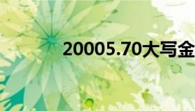 20005.70大写金额（20005）