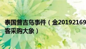 泰国普吉岛事件（金201921697：泰国普吉岛为迎接中国游客采购大象）