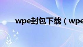 wpe封包下载（wpe封包是什么意思