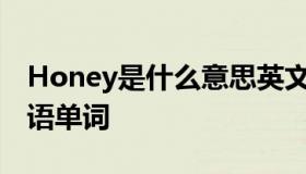 Honey是什么意思英文 honey是什么意思英语单词