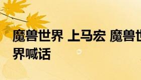 魔兽世界 上马宏 魔兽世界上马宏怎么设置世界喊话