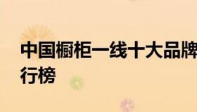 中国橱柜一线十大品牌 中国橱柜一线品牌排行榜