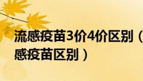 流感疫苗3价4价区别（3价流感疫苗和4价流感疫苗区别）