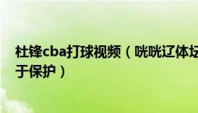 杜锋cba打球视频（咣咣辽体坛：杜锋：没让周琦上场是出于保护）