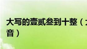 大写的壹贰叁到十整（大写的壹贰叁到十整拼音）