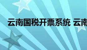 云南国税开票系统 云南税务发票查询系统