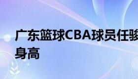 广东篮球CBA球员任骏飞 cba广东队任俊飞身高