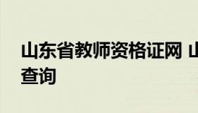 山东省教师资格证网 山东省教师资格证网上查询