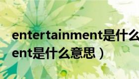 entertainment是什么意思啊（entertainment是什么意思）