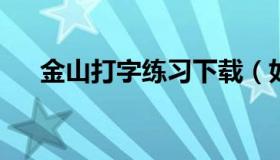 金山打字练习下载（如何下载金山打字