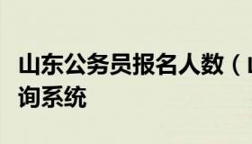 山东公务员报名人数（山东公务员报名人数查询系统