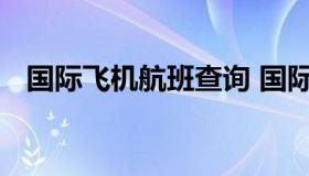 国际飞机航班查询 国际飞机航班查询官网