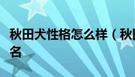 秋田犬性格怎么样（秋田犬性格特点及智商排名