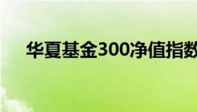 华夏基金300净值指数（华夏基金300）