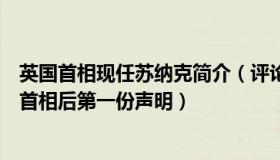 英国首相现任苏纳克简介（评论员李炜：苏纳克发表当选英首相后第一份声明）