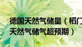 德国天然气储量（稻门YAO：德总理：德国天然气储气超预期）