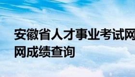 安徽省人才事业考试网 安徽省人才事业考试网成绩查询